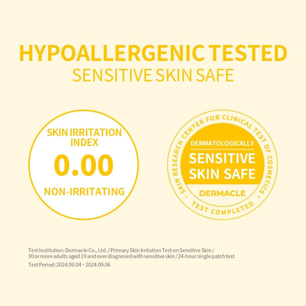 Hypoallergenisk testet Secret Key Lemon Sparkling Cleansing Foam – trygg for sensitiv hud med 0.00 i hudirritasjonsindeks.