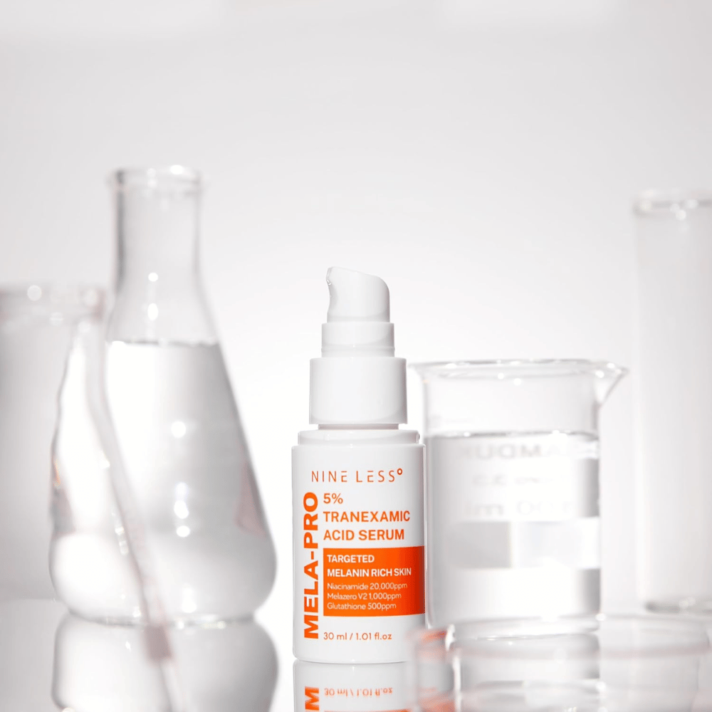 NINE LESS MELA-PRO 5% Tranexamic Acid Serum med traneksamsyre og niacinamid, utjevnende ansiktsserum for klarere hud.