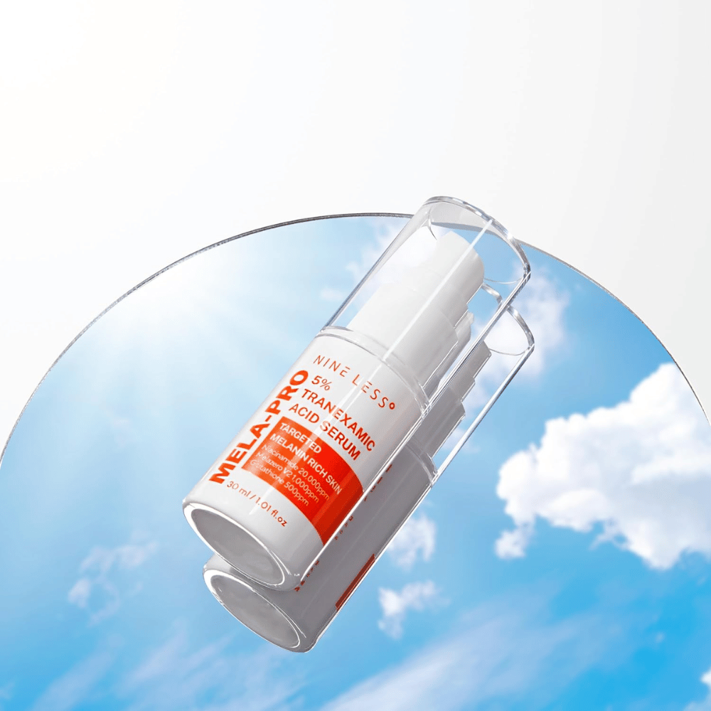 NINE LESS MELA-PRO 5% Tranexamic Acid Serum 30 ml med pumpe, serum for pigmentering og mørke flekker.