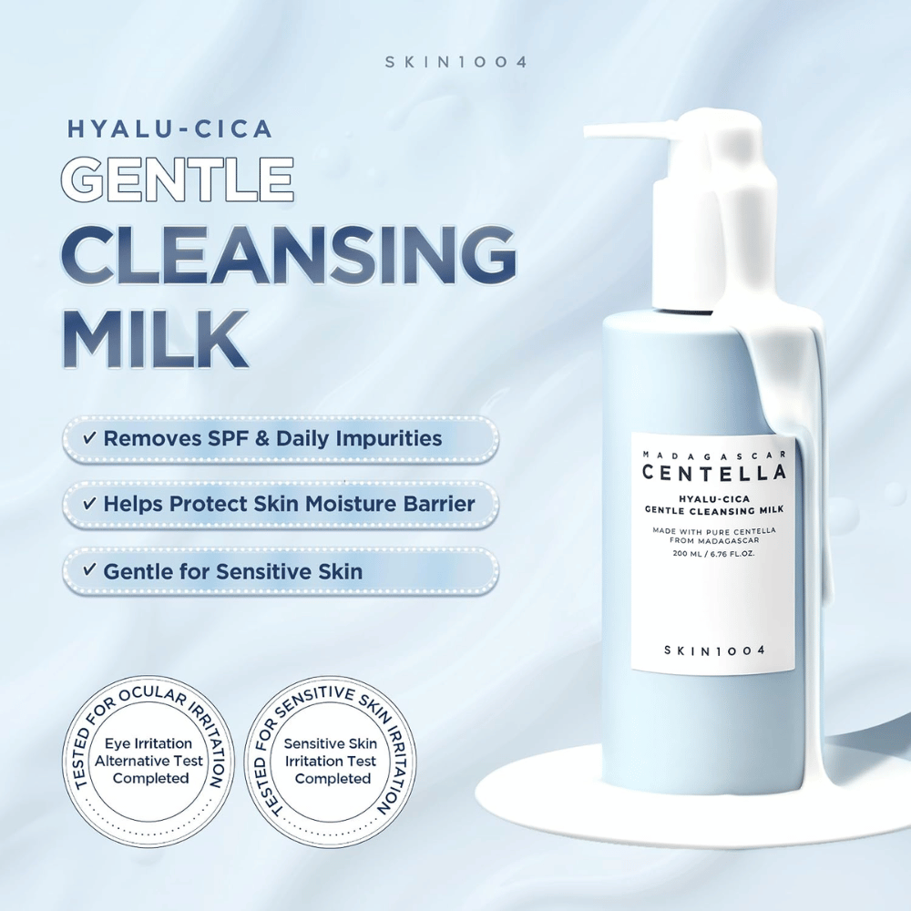 SKIN1004 Madagascar Centella Hyalu-Cica Gentle Cleansing Milk – skånsom rensemelk for sensitiv hud