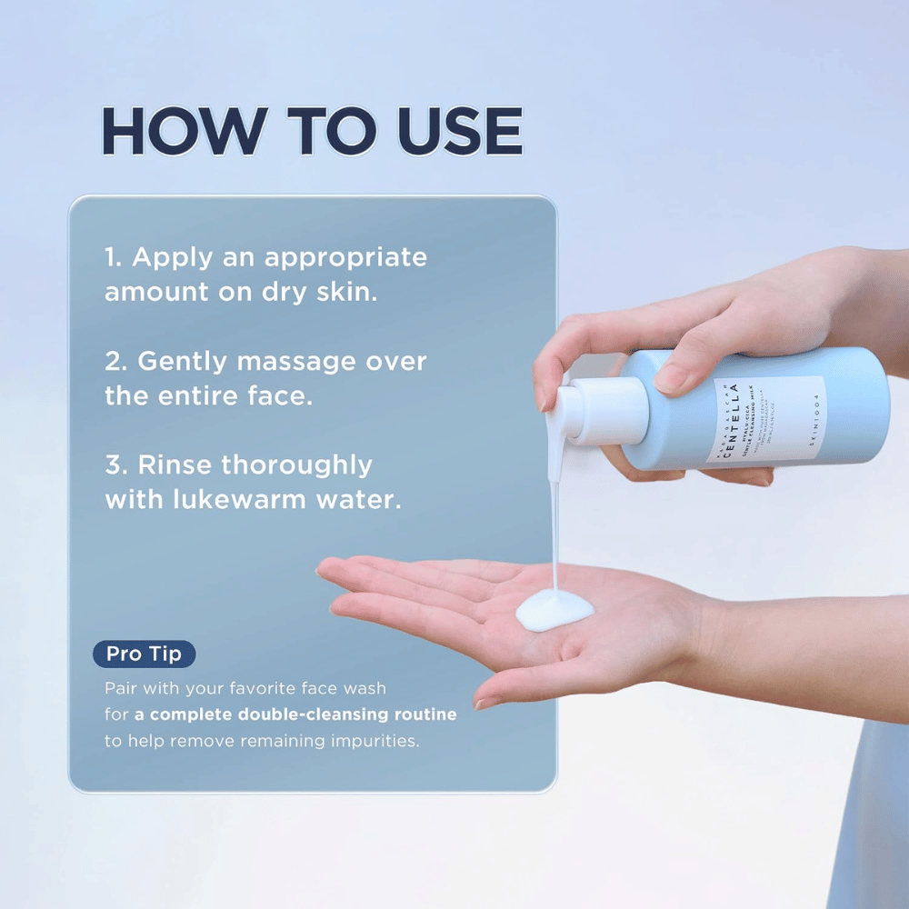 SKIN1004 Madagascar Centella Hyalu-Cica Gentle Cleansing Milk – slik bruker du rensemelken