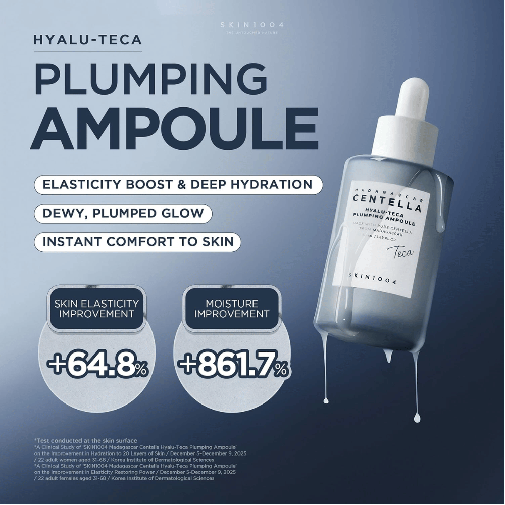 5. SKIN1004 Madagascar Centella Hyalu-Teca Plumping Ampoule – intensiv fuktighet, glød og forbedret hudelastisitet