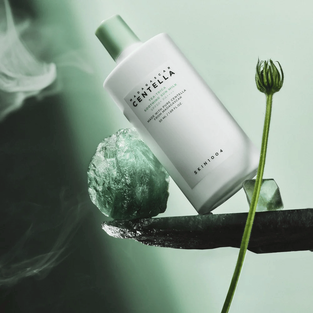 SKIN1004 Madagascar Centella Tea-Trica Soothing Sun Milk SPF50+ PA++++ med Centella Asiatica for sensitiv hud
