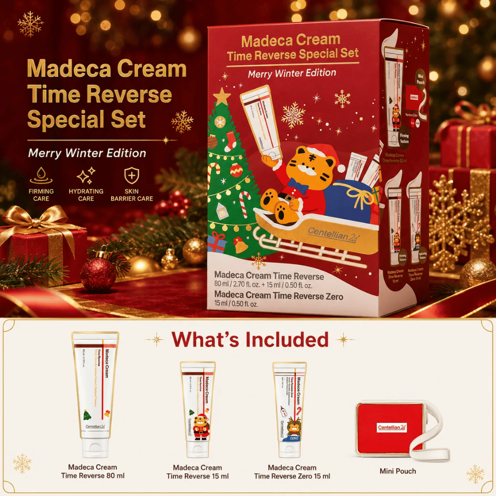 2. Centellian24 Madeca Cream Time Reverse Special Set Merry Winter Edition – gavesett med tre ansiktskremer og miniveske