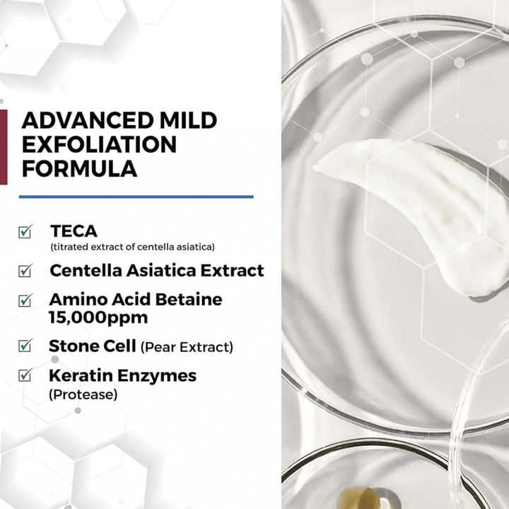 Centellian24 Madeca Amino Acid Cleansing Foam ingredienser – mild eksfolierende formel med TECA, Centella Asiatica-ekstrakt, aminosyrer og keratin-enzymer som hjelper til med å rense huden skånsomt og fjerne døde hudceller.