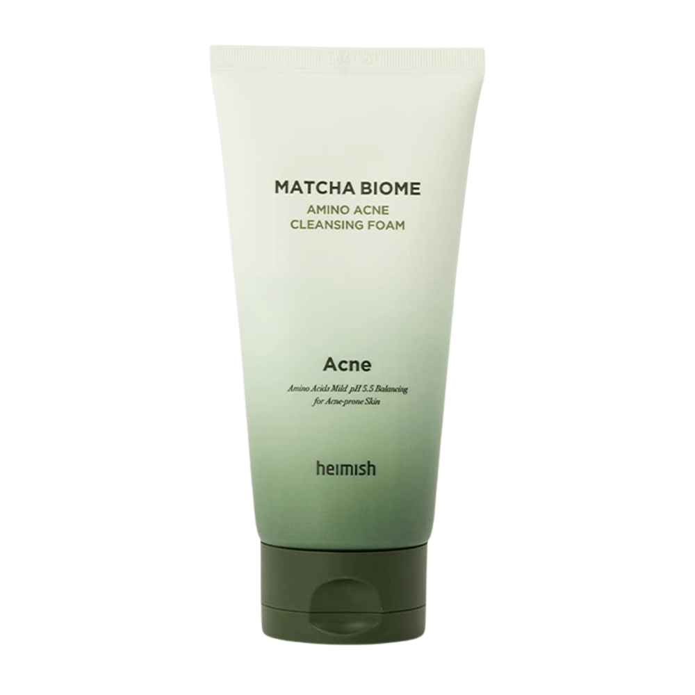 Heimish Matcha Biome Amino Acne Cleansing Foam – koreansk ansiktsrens for akneutsatt og sensitiv hud med matcha og aminosyrer