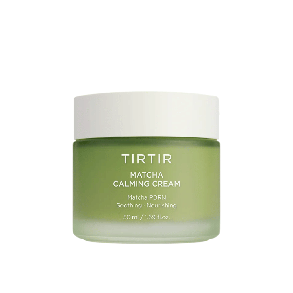 TIRTIR Matcha Calming Cream reduserer rødhet og irritasjon, beroliger sensitiv hud og gir en jevnere, mer balansert hudtone.