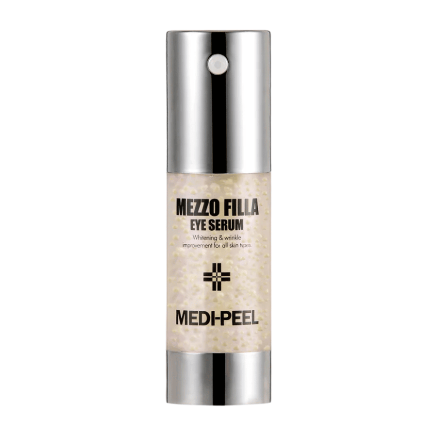 MEDI-PEEL Mezzo Filla Eye Serum stående produktbilde – koreansk øyeserum som hjelper til med å redusere rynker, gi glød og forbedre hudens elastisitet.