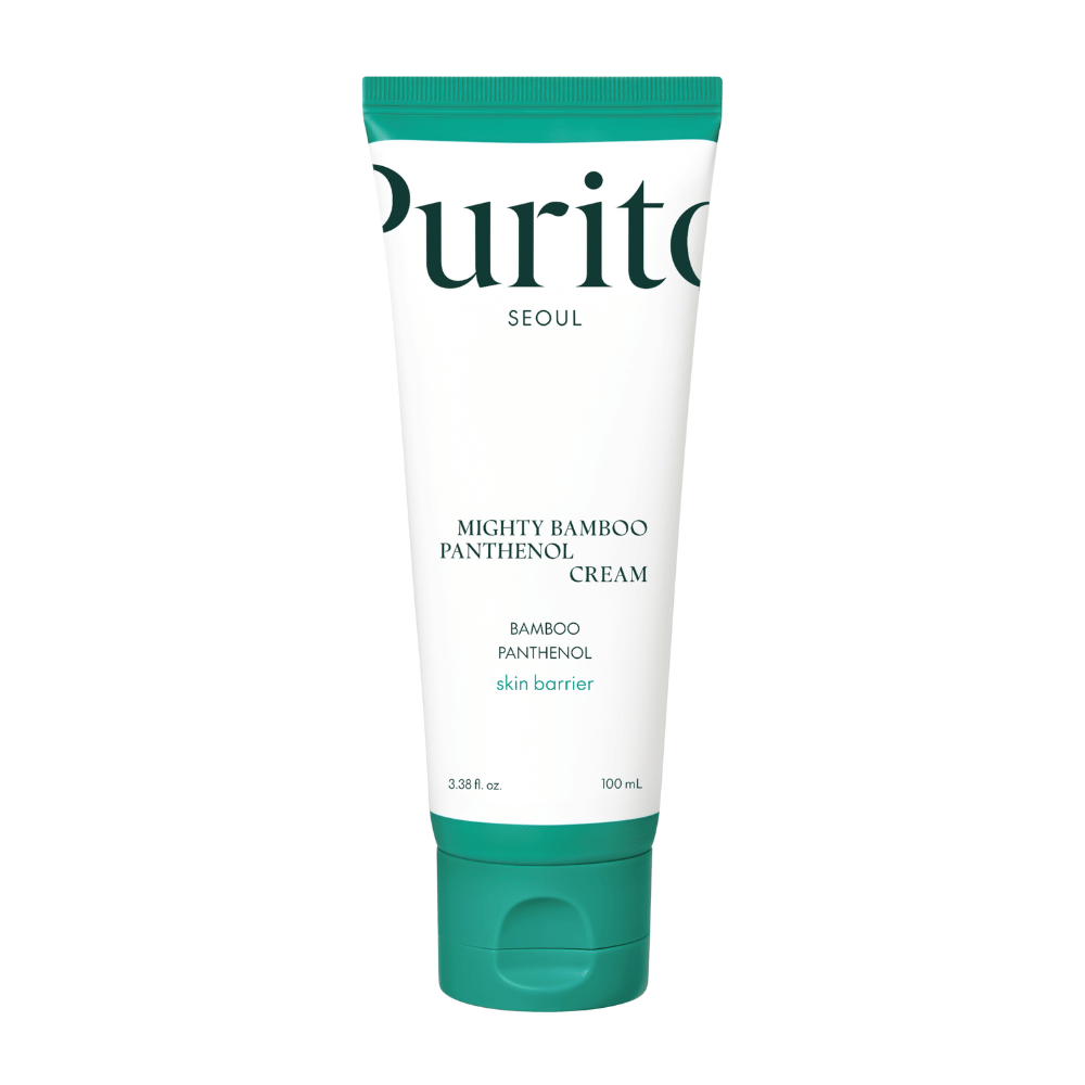 Purito Mighty Bamboo Panthenol Cream er en nærende ansiktskrem som kombinerer bambusekstrakt og panthenol for å styrke hudens barriere, gi dyp fuktighet og berolige sensitiv hud. Perfekt for daglig bruk, etterlater huden myk og balansert uten irritasjon.