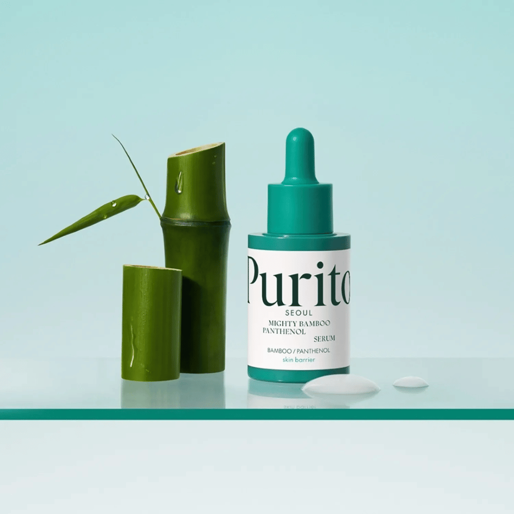 Purito Mighty Bamboo Panthenol Serum – vegansk koreansk serum med bambusekstrakt og panthenol som beskytter og fukter huden.