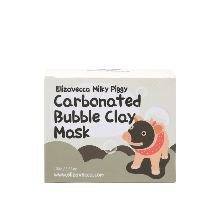 Elizavecca Milky Piggy Carbonated Bubble Clay Mask 100 g – koreansk boblemaske med kullsyre og leire som dyprenser porene og fjerner overflødig talg.