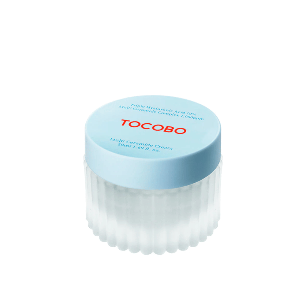 Bildet viser TOCOBO Multi Ceramide Cream, en hudkrem designet for å nære og fukte huden.