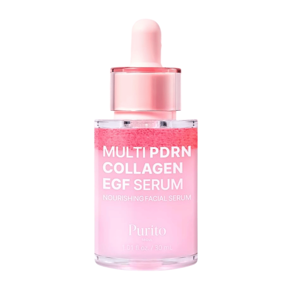 Purito Multi PDRN Collagen EGF Serum 30 ml – koreansk ansiktsserum med PDRN, kollagen og EGF.