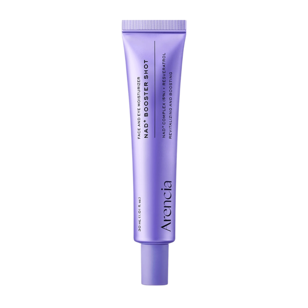 Arencia NAD+ Booster Shot 30 ml – koreansk ansiktskrem med NAD+ Complex og resveratrol for fasthet, fuktighet og glød.