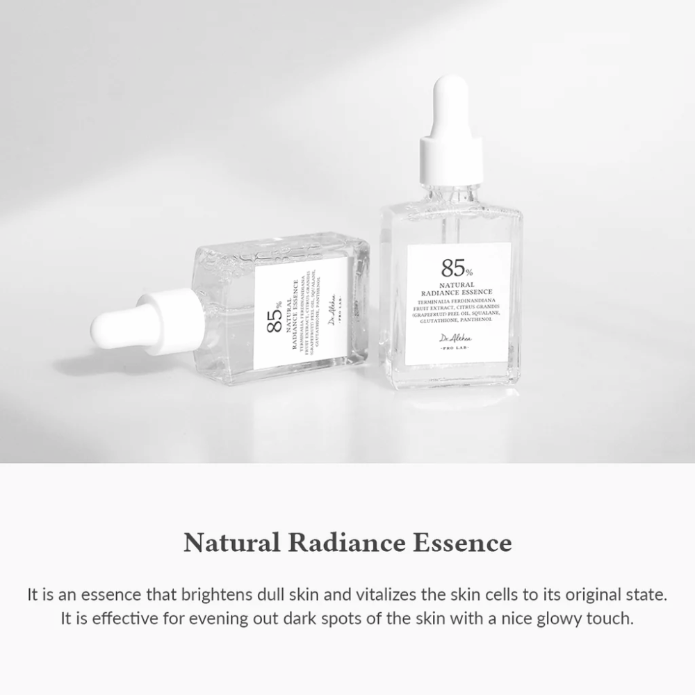Dr. Althea Natural Radiance Essence som fukter, gir glød og jevner ut hudtonen for en frisk og strålende hud.