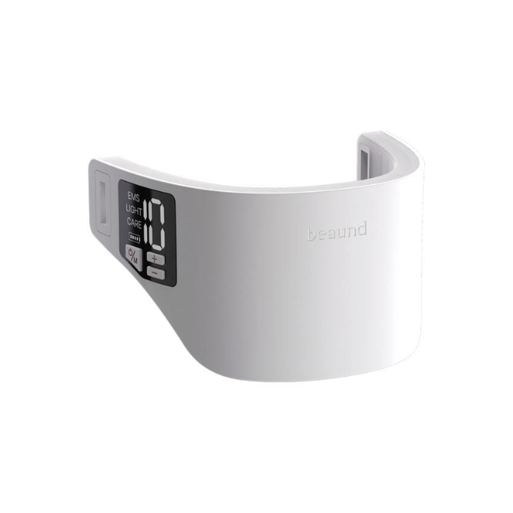 Produktbilde av Beaund Neckcera uten rem. Den ergonomisk utformede halsenheten er designet for å sitte komfortabelt rundt halsområdet under behandling.