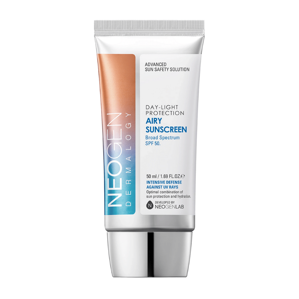 Neogen Dermalogy Day-Light Protection Airy Sunscreen SPF50 50ml – lett solkrem med bredspektret UV-beskyttelse og fuktighetsgivende formel.