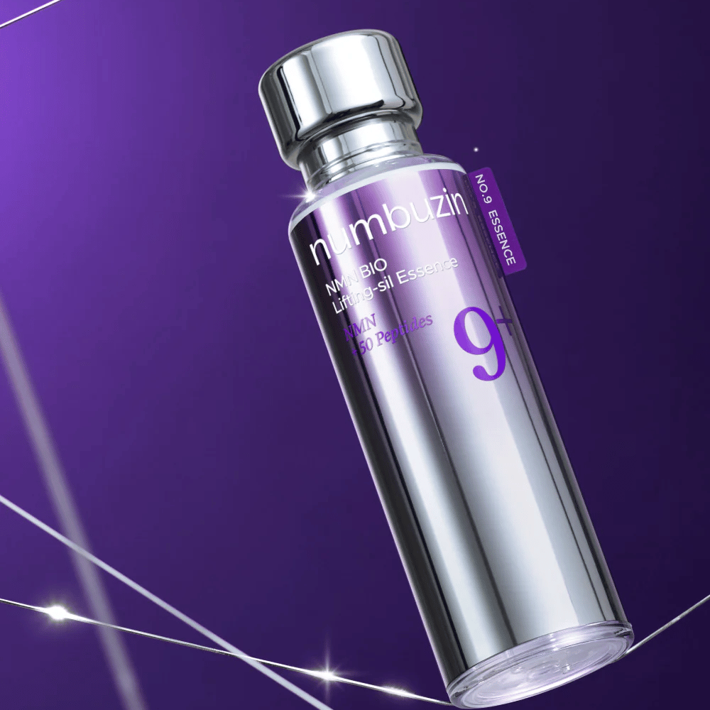 Numbuzin No.9 NAD+ Bio Lifting-sil Essence – luksuriøs anti-age essens med 50 peptider og NAD+ for fastere og mer ungdommelig hud.