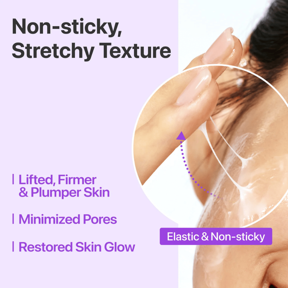 Numbuzin No.9 NAD+ Bio Lifting-sil Essence – elastisk, ikke-klebrig tekstur som løfter, strammer opp og gir huden spenst og glød.
