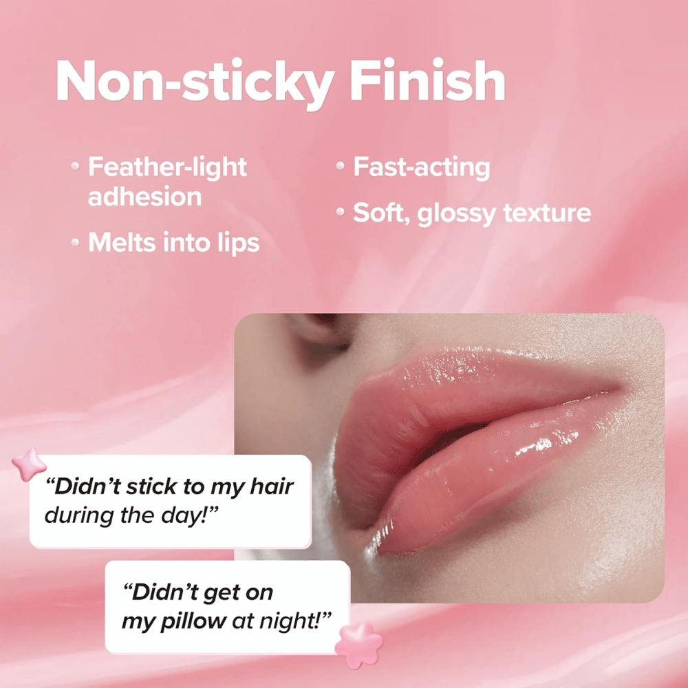 KLAVUU Nourishing Care Lip Sleeping Pack Coconut gir en lett, glansfull og klebefri finish som fukter leppene uten å føles tung.