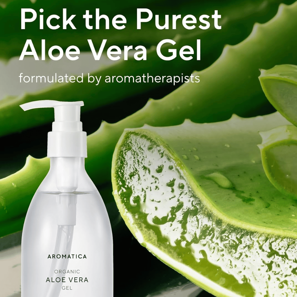 AROMATICA Organic Aloe Vera Gel – aloe vera-gel med naturlig aloe vera-blad