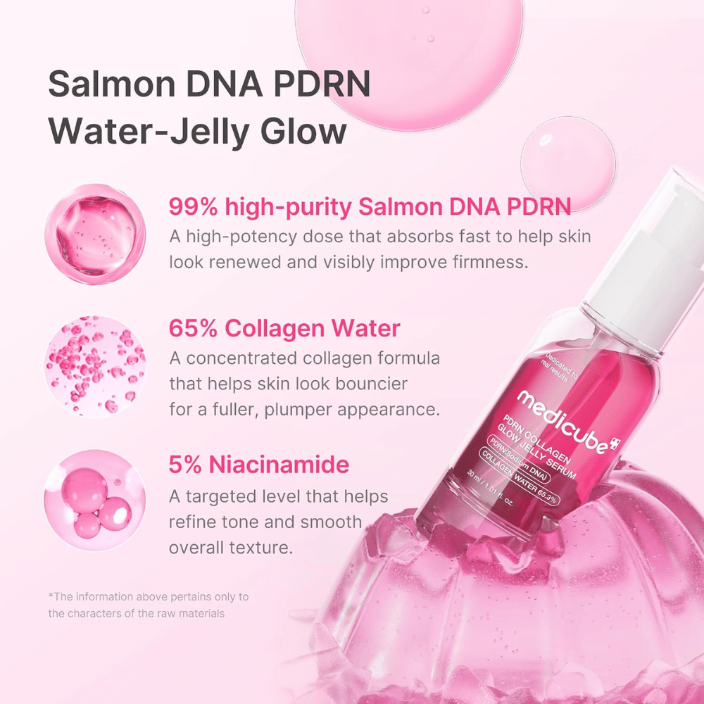Medicube PDRN Collagen Glow Jelly Serum med PDRN, kollagenvann og niacinamid for fastere og jevnere hud