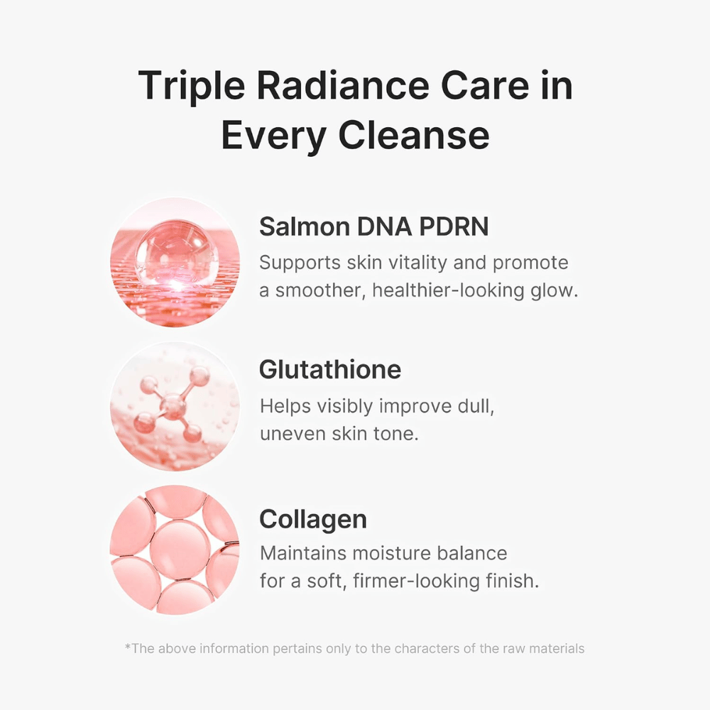 Medicube PDRN Pink Glutathione Capsule Cleansing Foam med PDRN, glutation og kollagen for ren, fuktet hud med glød
