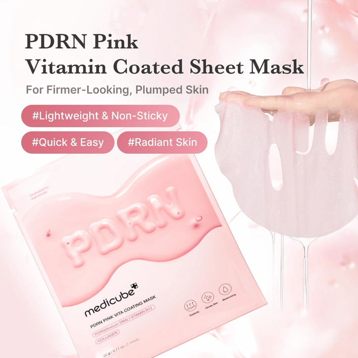 Produktbilde med maske og emballasje – fokus på fuktighetsgivende Sheet mask med lett, ikke-klebrig følelse.