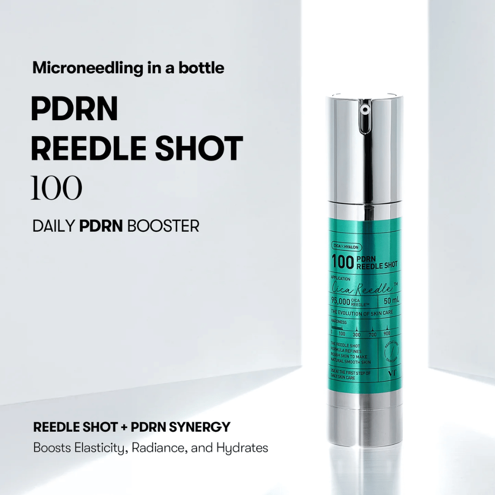 VT Cosmetics PDRN Reedle Shot 100 microneedling-serum med PDRN booster som øker absorpsjonen og gir fastere, fuktet hud