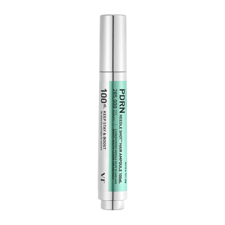 PDRN Reedle Shot Hair Ampoule 100dL i pennformat på hvit bakgrunn, et konsentrert hodebunnsserum som styrker hodebunnen og støtter et sunnere hår.
