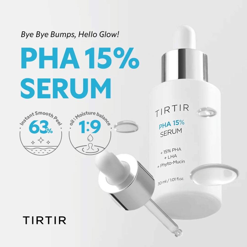 TIRTIR PHA 15% Serum 30 ml – eksfolierende serum med 15 % PHA og LHA