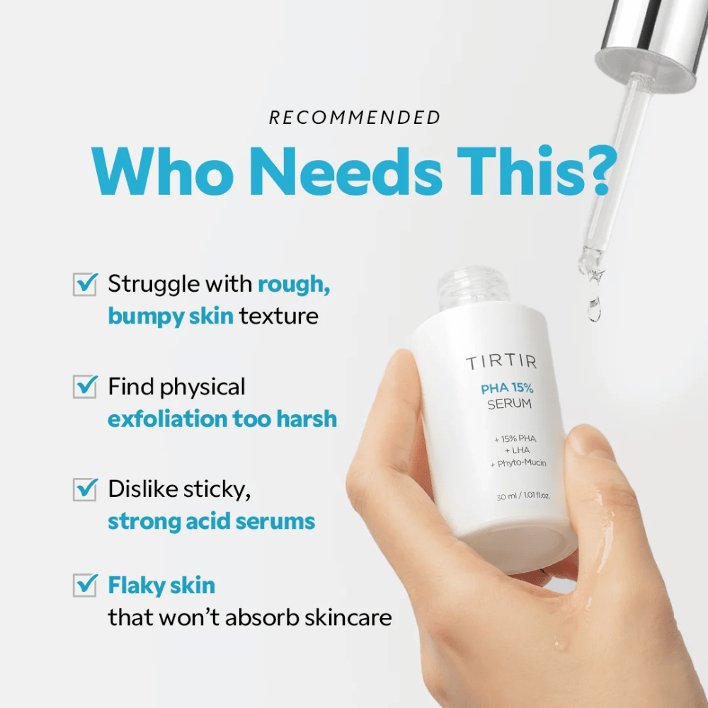 TIRTIR PHA 15% Serum – eksfolierende serum for ujevn og nuppete hudstruktur