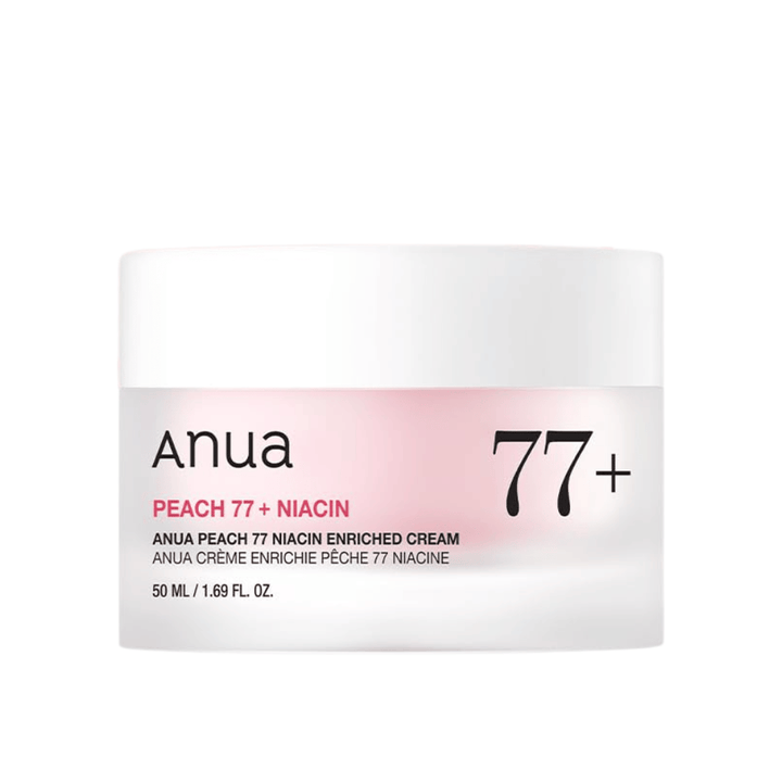 Produktbilde av Anua Peach 77% Niacin Enriched Cream 50 ml – glødgivende og fuktighetsgivende krem med niacinamid.