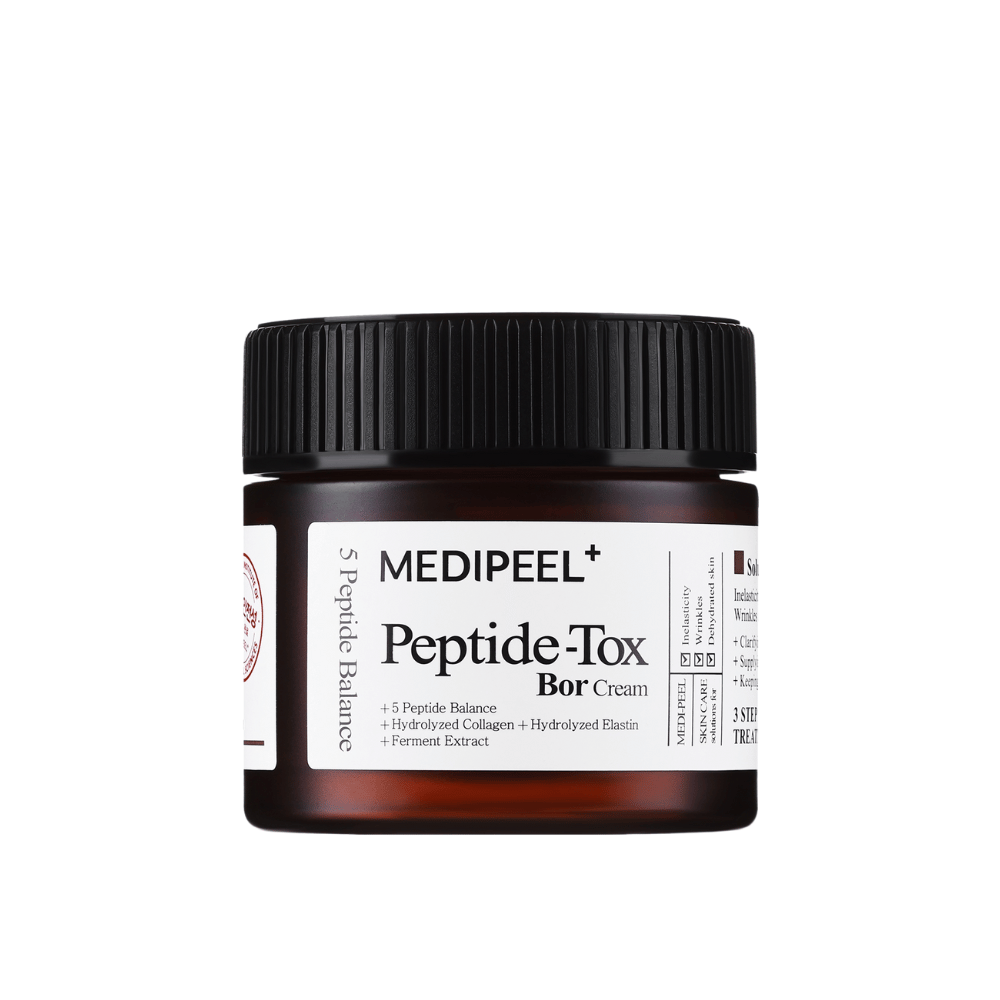 MEDI-PEEL Peptide-Tox Bor Cream produktbilde – koreansk ansiktskrem med peptider som motvirker hudens slapphet, forbedrer fasthet og gir langvarig fuktighet.