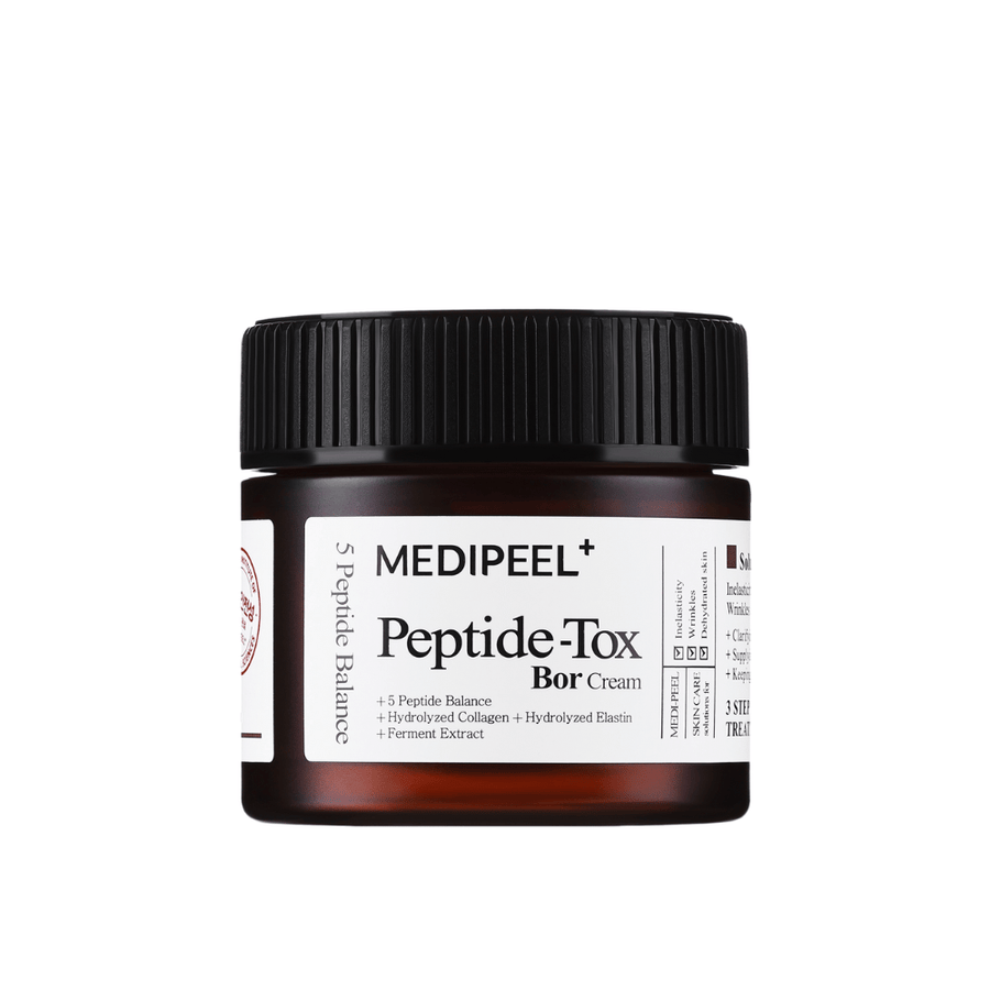 MEDI-PEEL Peptide-Tox Bor Cream produktbilde – koreansk ansiktskrem med peptider som motvirker hudens slapphet, forbedrer fasthet og gir langvarig fuktighet.