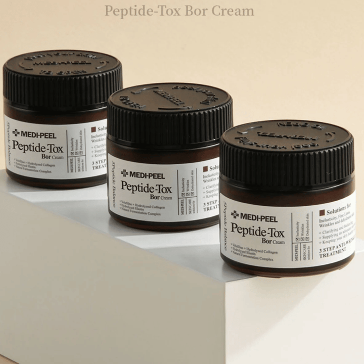 MEDI-PEEL Peptide-Tox Bor Cream i gruppe – anti-age ansiktskrem med peptidkompleks og kollagen som styrker hudbarrieren og gir fastere, mer spenstig hud.