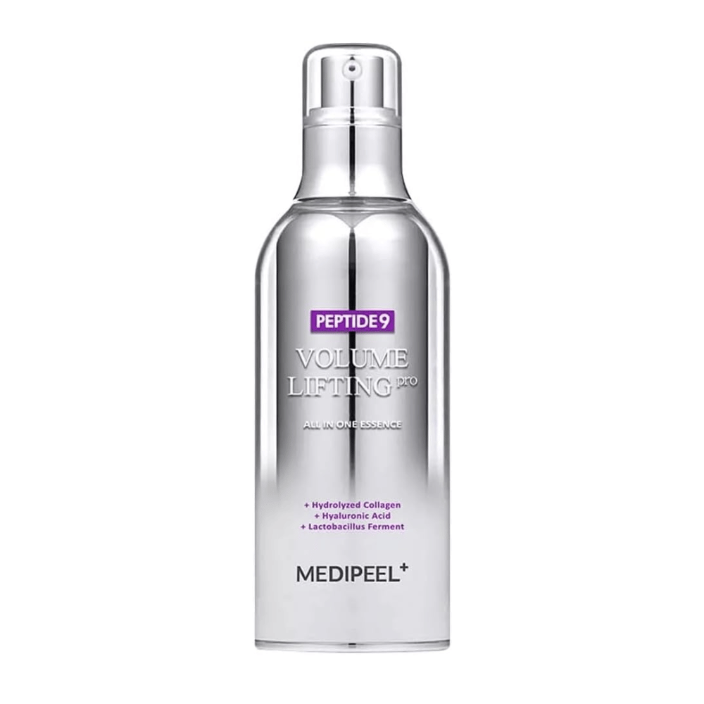 Medi-Peel Peptide 9 Volume Lifting All In One Essence Pro essens – koreansk anti-aldringsessens med peptider, kollagen og hyaluronsyre som hjelper til med å fukte og gi fastere hud.