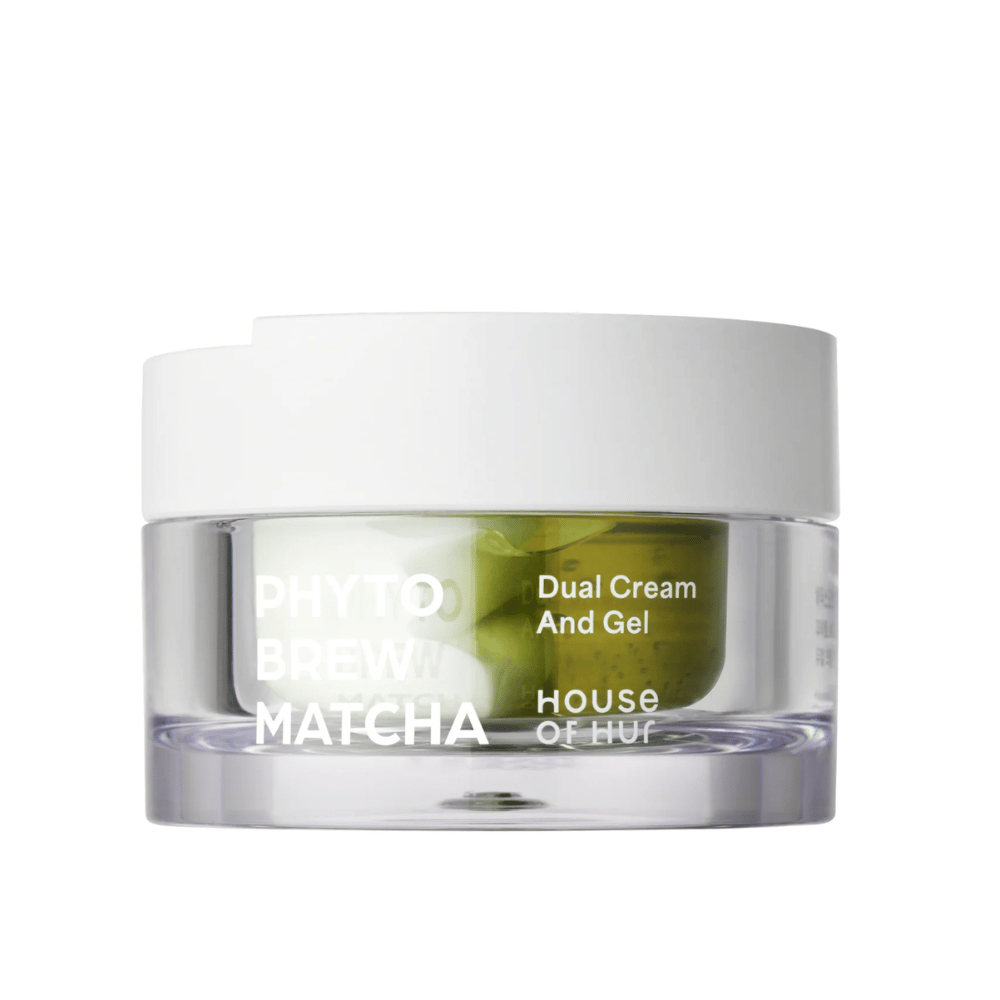 House of Hur Phyto Brew Matcha Dual Cream And Gel ansiktskrem med dobbel formula som fukter huden og gir både lett gel og rik krem i ett produkt