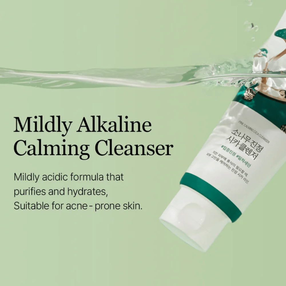 ROUND LAB Pine Calming Cica Cleanser – mild ansiktsrens som renser og fukter huden