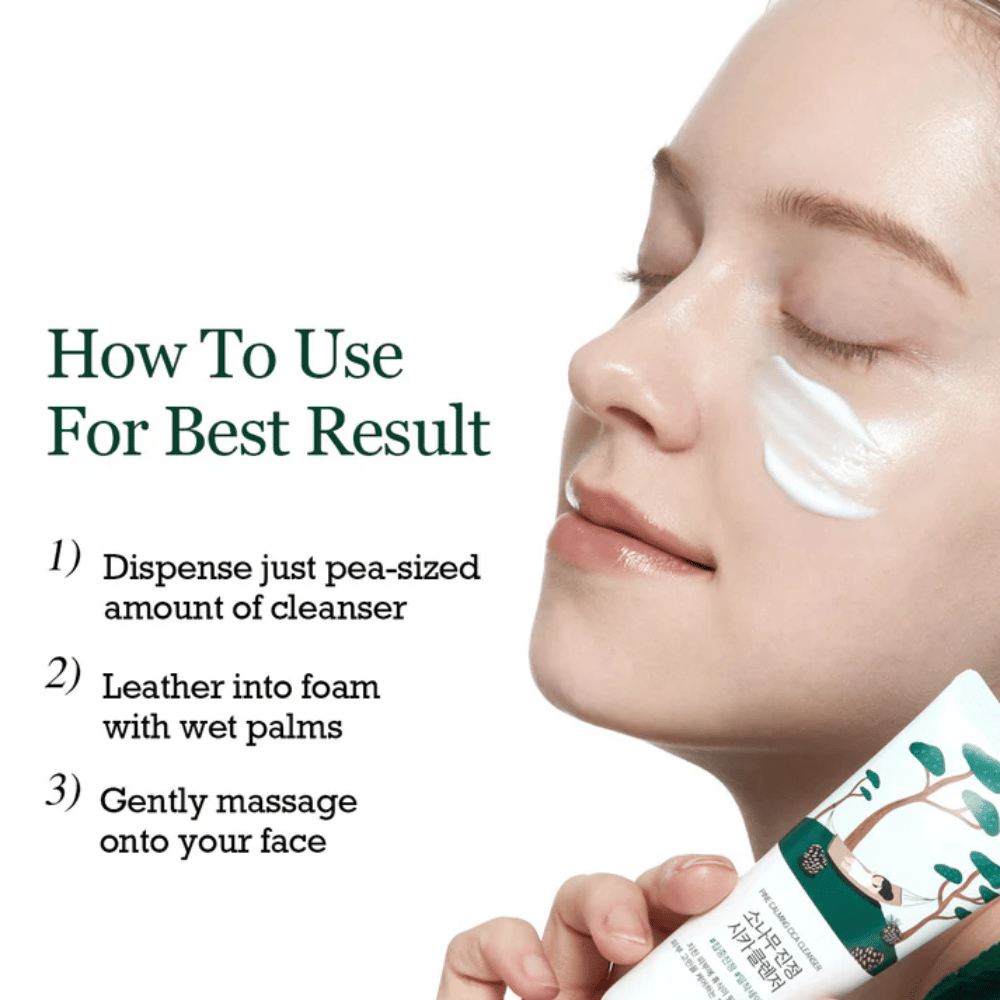 ROUND LAB Pine Calming Cica Cleanser – slik bruker du rensen for best resultat
