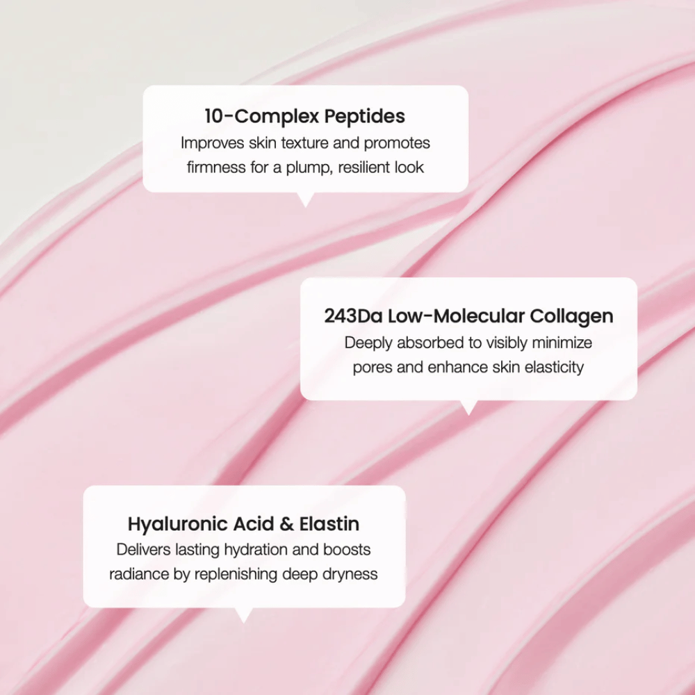 Biodance Collagen Peptide Cream med 10-kompleks peptider, lavmolekylært kollagen og hyaluronsyre for forbedret elastisitet og dyp fukt