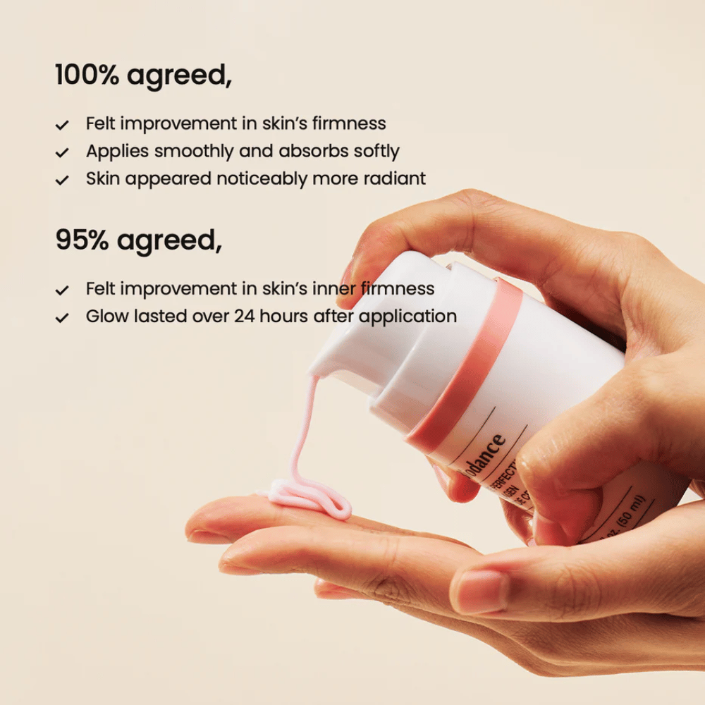 Biodance Pore Perfecting Collagen Peptide Cream tekstur og pumpfunksjon – klinisk testet collagen peptide cream for fastere hud og langvarig glød
