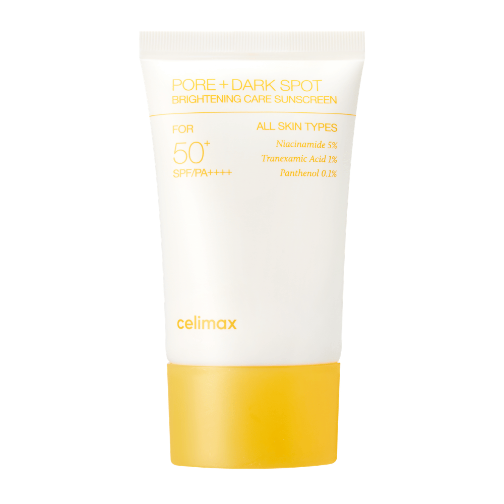 Celimax Pore+Dark Spot Brightening Care Sunscreen SPF50+ PA++++ – lett koreansk solkrem med niacinamid og traneksamsyre for klarere og jevnere hud