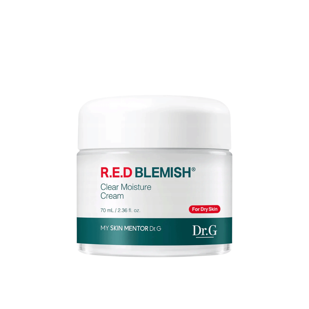 Dr.G R.E.D Blemish Clear Moisture Cream – fuktighetsgivende ansiktskrem i 70 ml krukke.