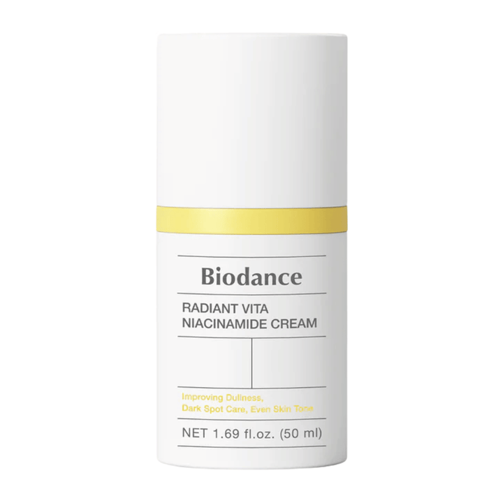 Biodance Pore Perfecting Collagen Peptide Cream 50 ml produktbilde hvit pakning med rosa detalj
