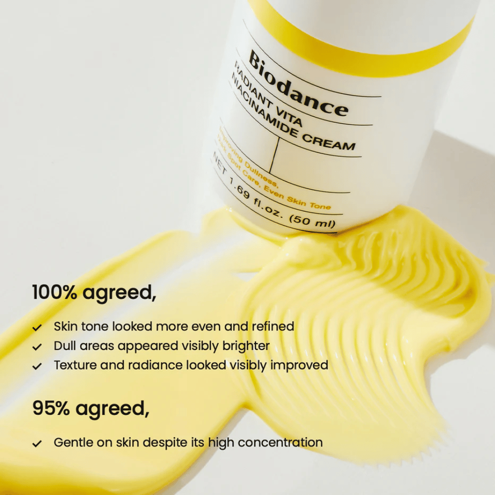 Biodance Radiant Vita Niacinamide Cream klinisk testet – lysere hud og jevnere hudtone
