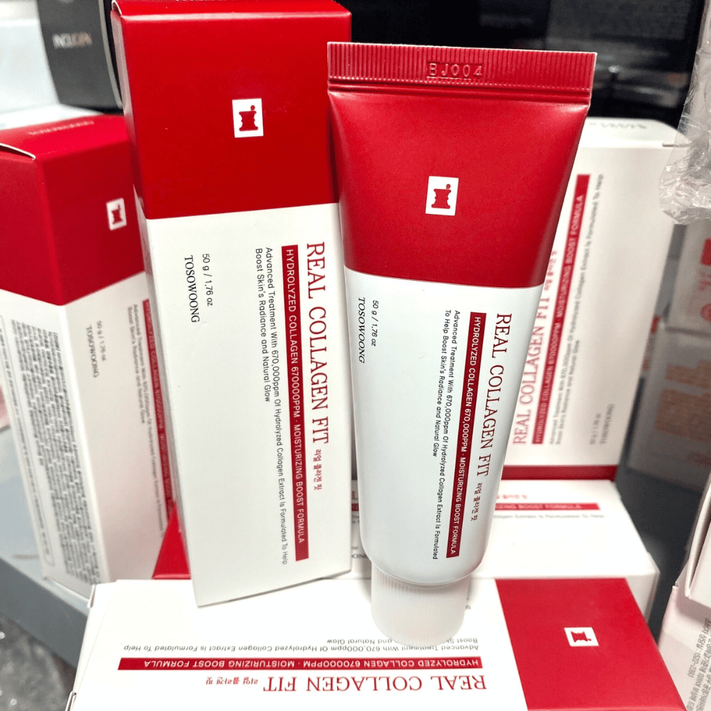 Tosowoong Real Collagen Fit inneholder hydrolysert kollagen og fukter huden i dybden samtidig som den styrker hudens elastisitet. Formelen forbedrer hudens glød og naturlige barriere, noe som gir et friskt og ungdommelig utseende. Ideell for daglig bruk.