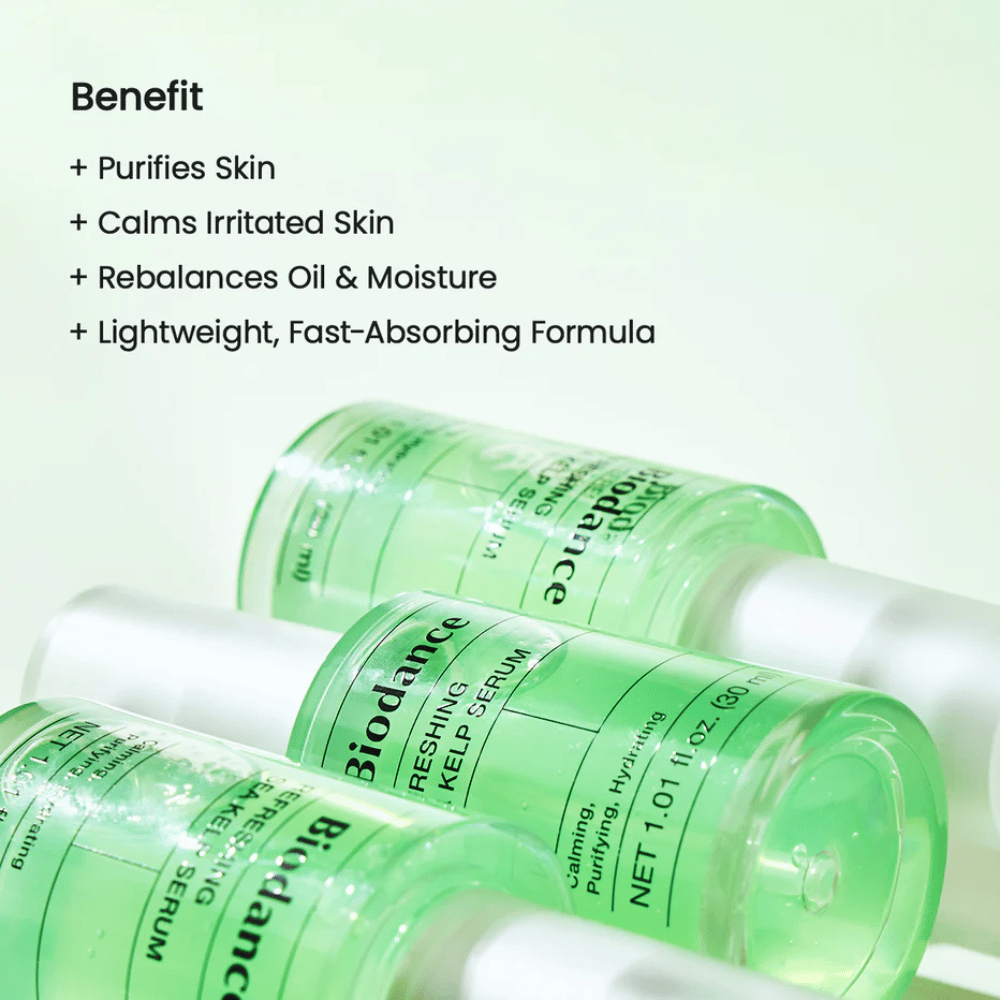 Biodance Refreshing Sea Kelp Serum – lett ansiktsserum som beroliger, renser og balanserer fet og kombinert hud.