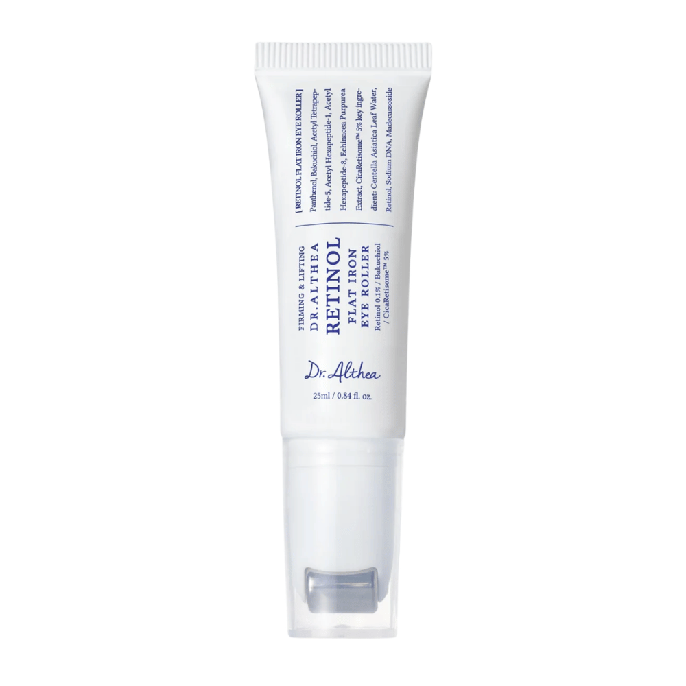 Dr. Althea Retinol Flat Iron Eye Roller – Øyeserum med retinol og rulle-applikator som reduserer rynker, mørke ringer og trøtt hud.