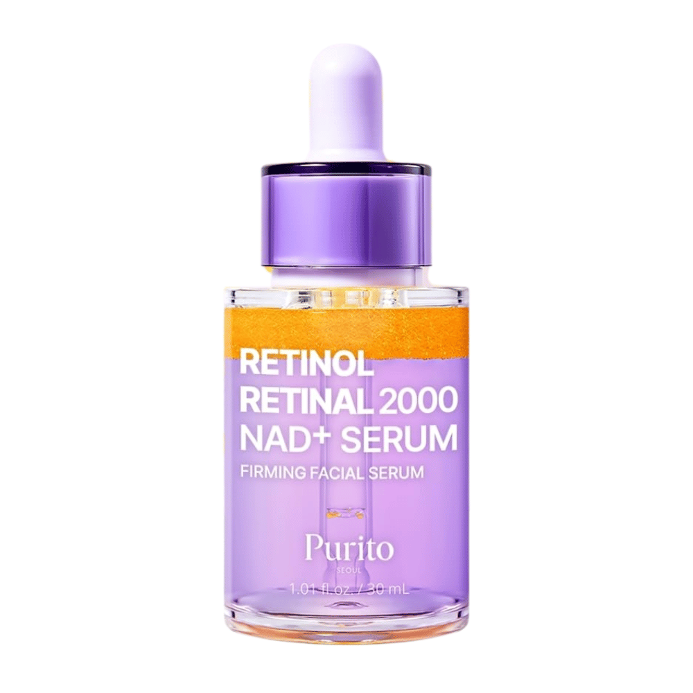 PURITO SEOUL Retinol Retinal 2000 NAD+ Serum 30 ml – oppstrammende koreansk ansiktsserum med retinol, retinal og NAD+.